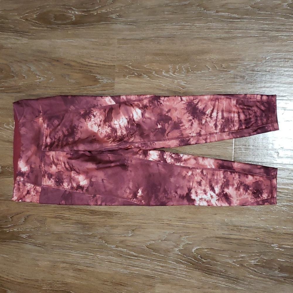 (M) Jessica Simpson Active Tie Dye Capri Leggings Workout Running Outdoor Gym